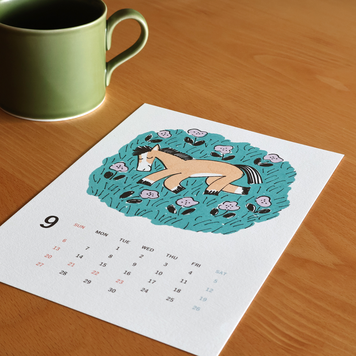 yamyam KIKAKU 2026カレンダーの9月の画像